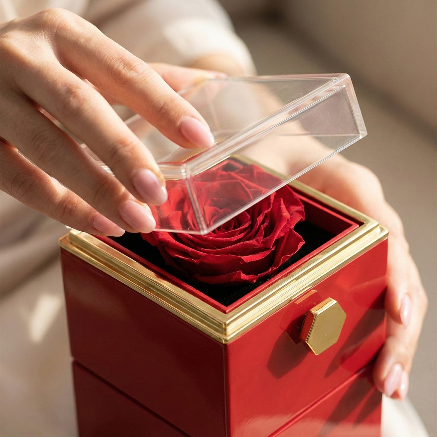 Coffret - Collier Personnalisé & Rose Éternelle