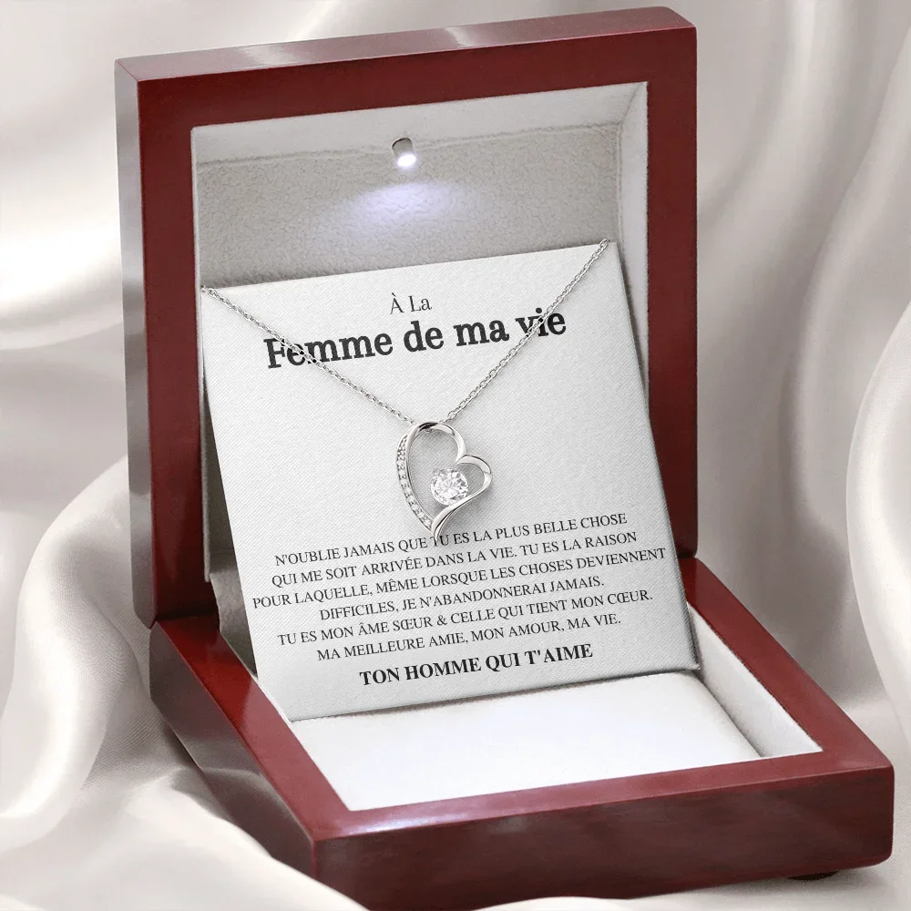 À LA FEMME DE MA VIE - Collier & Message