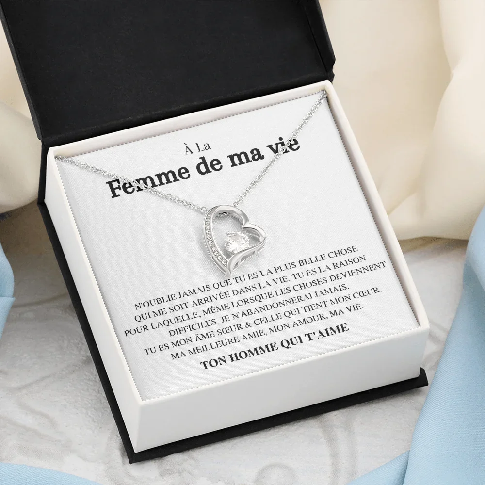 À LA FEMME DE MA VIE - Collier & Message