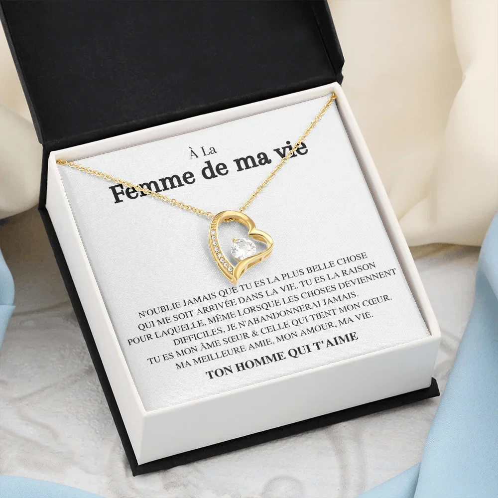 À LA FEMME DE MA VIE - Collier & Message