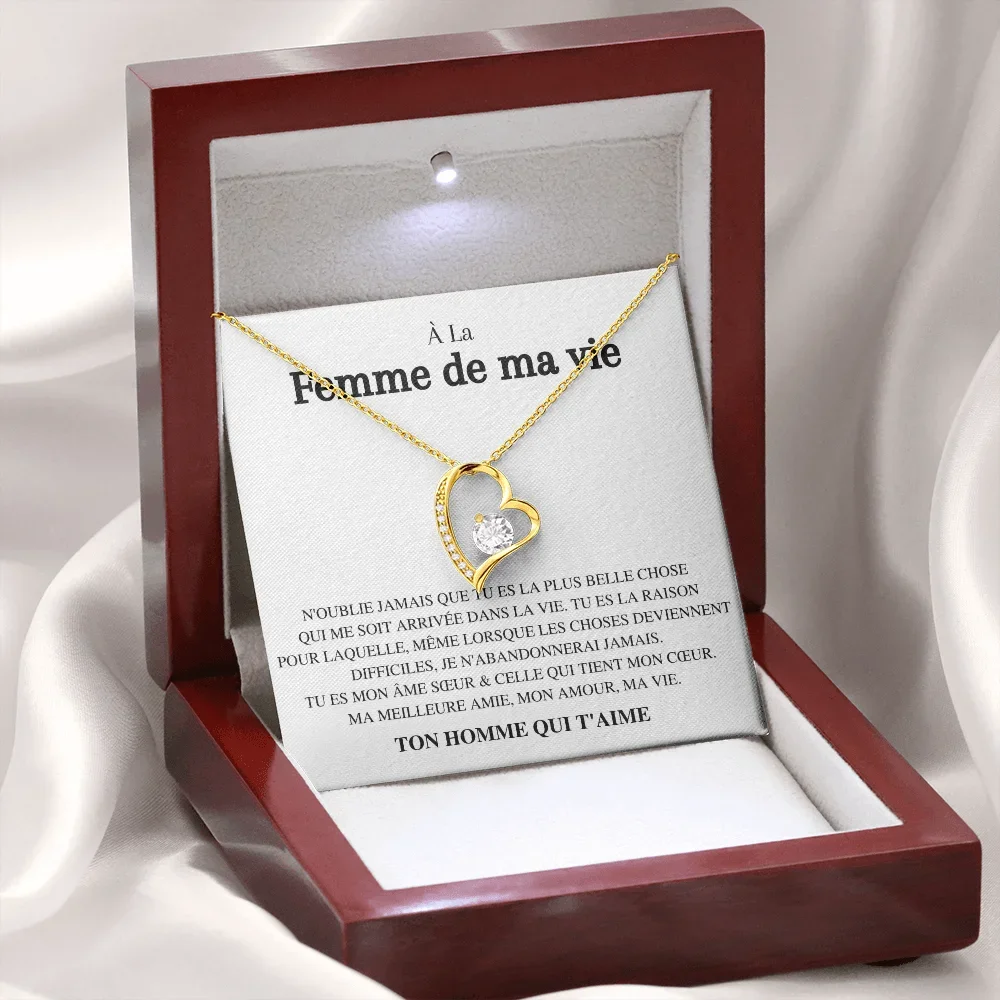 À LA FEMME DE MA VIE - Collier & Message